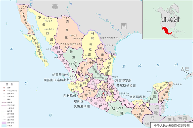 墨西哥地圖